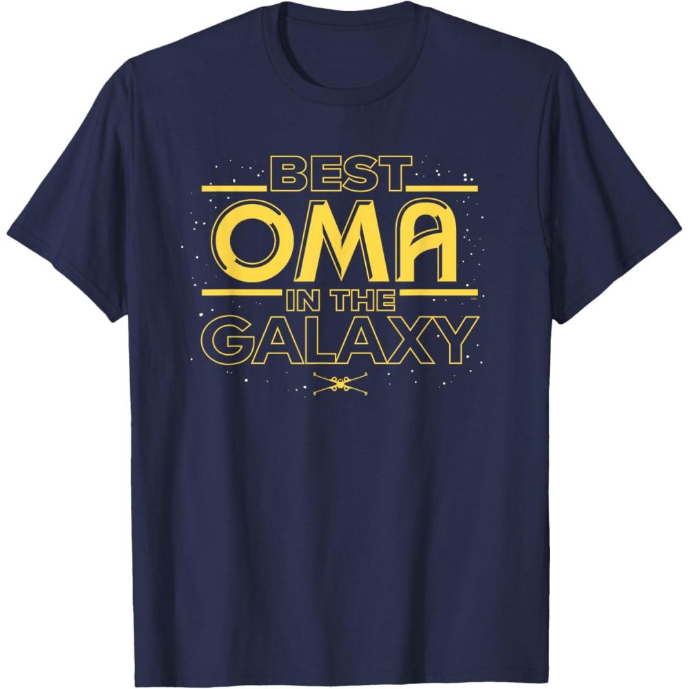 imageStar Wars Best Oma in the Galaxy Birthday Mothers Day TShirtNavy Blue