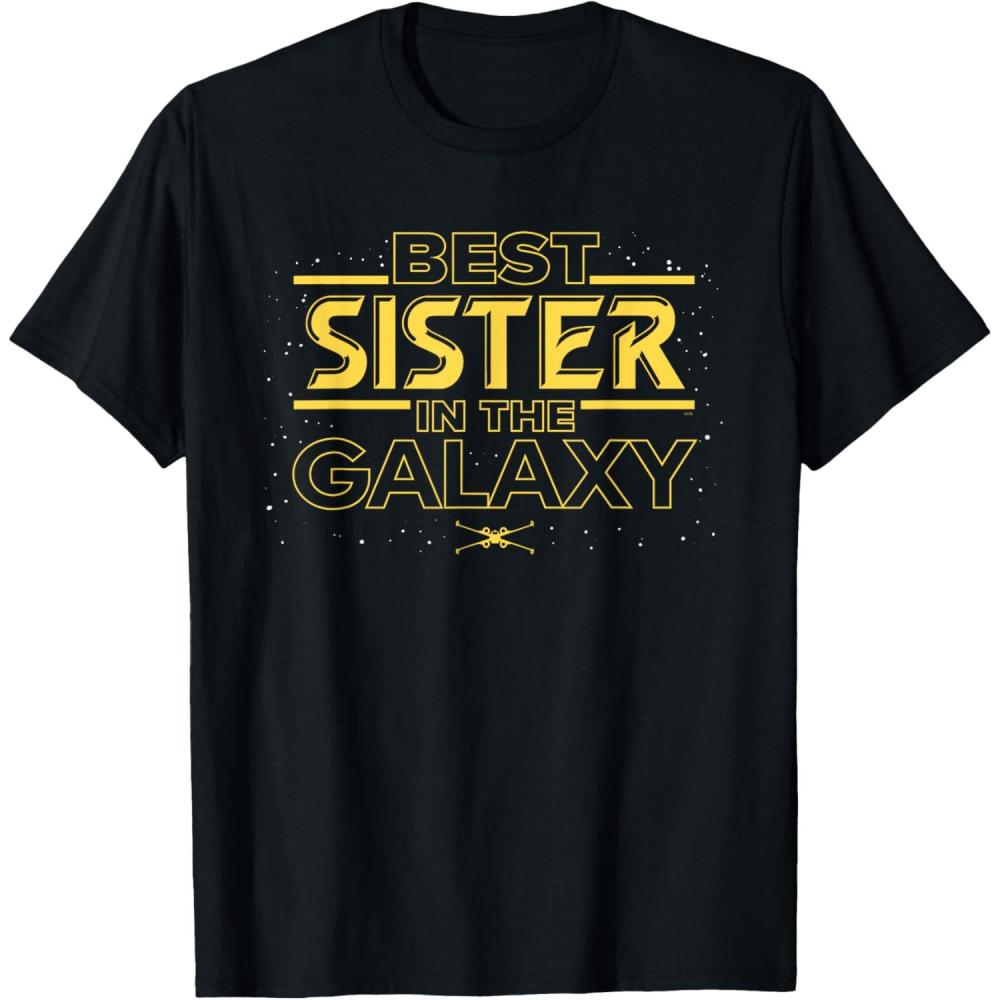 imageStar Wars Best Sister in the Galaxy Family Trip Birthday TShirtBlack