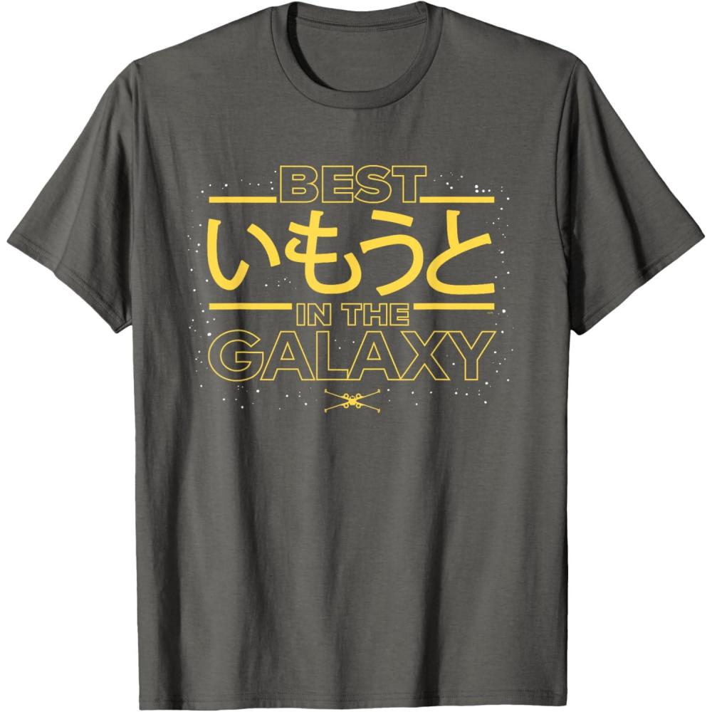 imageStar Wars Best Younger Sister in the Galaxy Family Japanese TShirtAsphalt Grey