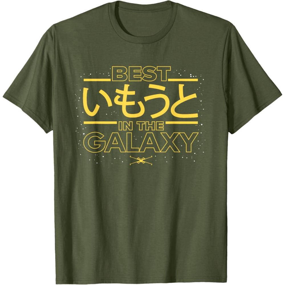 imageStar Wars Best Younger Sister in the Galaxy Family Japanese TShirtOlive Green
