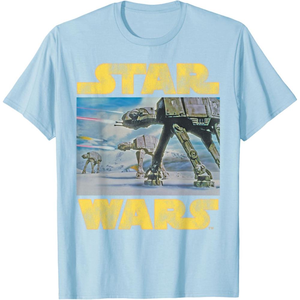 imageStar Wars Vintage Imperial ATAT Battle of Hoth TShirt TShirtBaby Blue