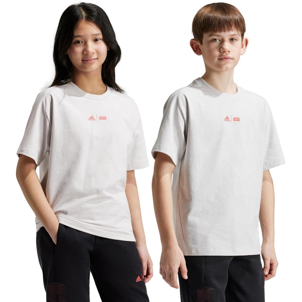 imageadidas Boys Star Wars Zne TShirtGreyWhiteBright Red