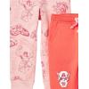 imageAmazon Essentials Disney  Marvel  Star Wars  Princess Girls and Toddlers Fleece Jogger Sweatpants Pack of 2Pink Marvel Avengers