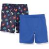 imageAmazon Essentials Disney  Marvel  Star Wars Boys and Toddlers Mesh Basketball Gym Shorts Pack of 2Avengers Logo