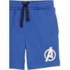 imageAmazon Essentials Disney  Marvel  Star Wars Boys and Toddlers Mesh Basketball Gym Shorts Pack of 2Avengers Logo