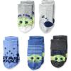imageSTAR WARS Baby Boys The Mandalorian 5 Pack Shorty SocksBlue Grey Multi