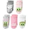 imageSTAR WARS Baby Boys The Mandalorian 5 Pack Shorty SocksPink Grey Multi