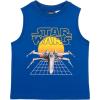 imageSTAR WARS Boys 3Piece Set  Short Sleeve TShirt Tank Top and Shorts Summer Outfit Bundle for Kids and ToddlersGrey and Blue