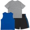 imageSTAR WARS Boys 3Piece Set  Short Sleeve TShirt Tank Top and Shorts Summer Outfit Bundle for Kids and ToddlersGrey and Blue