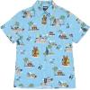 imageSTAR WARS Chewbacca Darth Vader R2D2 Stormtrooper TIE Fighter XWing Matching Family Hawaiian Button Down Shirt AdultBlue Island  Button Down