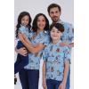 imageSTAR WARS Chewbacca Darth Vader R2D2 Stormtrooper TIE Fighter XWing Matching Family Hawaiian Button Down Shirt AdultBlue Island  Button Down