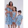 imageSTAR WARS Chewbacca Darth Vader R2D2 Stormtrooper TIE Fighter XWing Matching Family Hawaiian Button Down Shirt AdultBlue Island  Maxi Dress