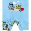 imageSTAR WARS Chewbacca Darth Vader R2D2 Stormtrooper TIE Fighter XWing Matching Family Hawaiian Button Down Shirt AdultBlue Island  Romper