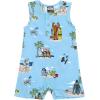 imageSTAR WARS Chewbacca Darth Vader R2D2 Stormtrooper TIE Fighter XWing Matching Family Hawaiian Button Down Shirt AdultBlue Island  Romper
