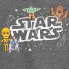 imageSTAR WARS Chewbacca R2D2 Yoda Baby French Terry Short Overalls TShirt and Hat 3 Piece Outfit Set Newborn to InfantGrey