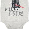 imageSTAR WARS Darth Vader Yoda Baby Bodysuit Newborn to InfantWhite