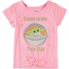 imageSTAR WARS Girls Mandalorian The Child TShirt and Leggings Clothing Set  Baby Yoda ClothesPinkGreenNavy