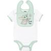 imageSTAR WARS Mandalorian The Child Baby Boys Layette Set Bodysuit Pants Bib HatWhiteGreen