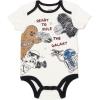 imageSTAR WARS Millennium Falcon Chewbacca Darth Vader Baby 3 Piece Outfit Set Cuddly Bodysuit Pants Hat Newborn to InfantWhite  Black