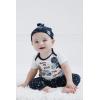 imageSTAR WARS Millennium Falcon Chewbacca Darth Vader Baby 3 Piece Outfit Set Cuddly Bodysuit Pants Hat Newborn to InfantWhite  Black