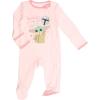 imageSTAR WARS The Child Baby Girls Sleep N Play Coverall Headband Bib and Blanket 4 Piece NewbornPinkGreen