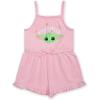 imageSTAR WARS The Mandalorian Grogu Girls 2 Pack Romper for Infant and ToddlersPink