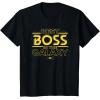 imageStar Wars Best Boss in the Galaxy Birthday Employer Gift TShirtBlack