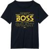 imageStar Wars Best Boss in the Galaxy Birthday Employer Gift TShirtBlack