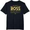 imageStar Wars Best Boss in the Galaxy Birthday Employer Gift TShirtBlack