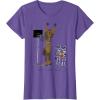 imageStar Wars Chewbacca Basketball Who Invited Him Disney TShirtPurple Heather