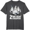 imageStar Wars Stormtrooper Party Hats Trio 2nd Birthday Trooper TShirtDark Heather Grey