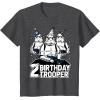 imageStar Wars Stormtrooper Party Hats Trio 2nd Birthday Trooper TShirtDark Heather Grey