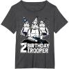 imageStar Wars Stormtrooper Party Hats Trio 2nd Birthday Trooper TShirtDark Heather Grey