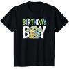 imageStar Wars The Mandalorian Grogu Birthday Boy Hug Blue Green TShirtBlack