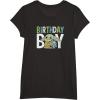 imageStar Wars The Mandalorian Grogu Birthday Boy Hug Blue Green TShirtBlack