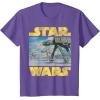 imageStar Wars Vintage Imperial ATAT Battle of Hoth TShirt TShirtPurple Heather