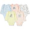 imageAmazon Essentials Disney  Marvel  Star Wars  Princess Baby Girls LongSleeve Bodysuits Pack of 5Alice Tea Party