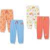 imageAmazon Essentials Disney  Marvel  Star Wars Baby Boys Pants Pack of 4Lion King Play Eat Roar