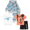 imageAmazon Essentials Disney  Marvel  Star Wars Boys and Toddlers Outfit Sets Previously Spotted Zebra Pack of 5Mickey Jumble