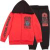 imageSTAR WARS Boys Matching Sets Darth Vader Pullover Hoodie and Jogger Fleece Set for Boys 2 Piece BundleRed and Black