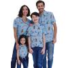 imageSTAR WARS Chewbacca Darth Vader R2D2 Stormtrooper TIE Fighter XWing Matching Family Hawaiian Button Down Shirt AdultBlue Island  Button Down W Front Tie
