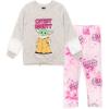 imageSTAR WARS The Child Girls Fur Fleece Sweatshirt and Leggings Outfit Set Toddler to Big KidPinkHeather Gray