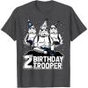 imageStar Wars Stormtrooper Party Hats Trio 2nd Birthday Trooper TShirtDark Heather Grey