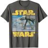 imageStar Wars Vintage Imperial ATAT Battle of Hoth TShirt TShirtAsphalt Grey
