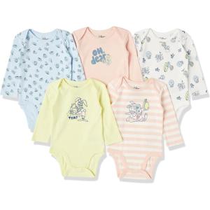 imageAmazon Essentials Disney  Marvel  Star Wars  Princess Baby Girls LongSleeve Bodysuits Pack of 5Alice Tea Party