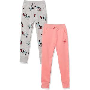 imageAmazon Essentials Disney  Marvel  Star Wars  Princess Girls and Toddlers Fleece Jogger Sweatpants Pack of 2Minnie Icons