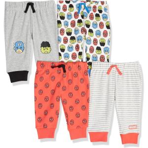 imageAmazon Essentials Disney  Marvel  Star Wars Baby Boys Pants Pack of 4Marvel Friends