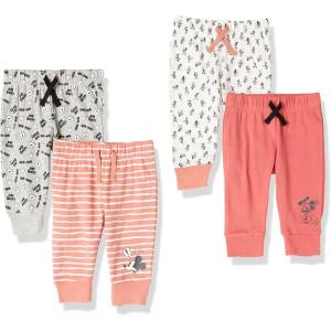 imageAmazon Essentials Disney  Marvel  Star Wars Baby Boys Pants Pack of 4Mickey Expressions