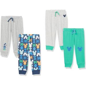imageAmazon Essentials Disney  Marvel  Star Wars Baby Boys Pants Pack of 4Mickey Oh Boy
