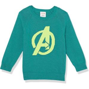 imageAmazon Essentials Disney  Marvel  Star Wars Boys and Toddlers Crewneck SweatersAvengers Logo  Boys